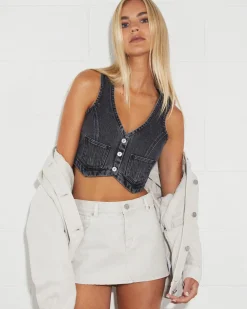 Denim Vest in Chloe
