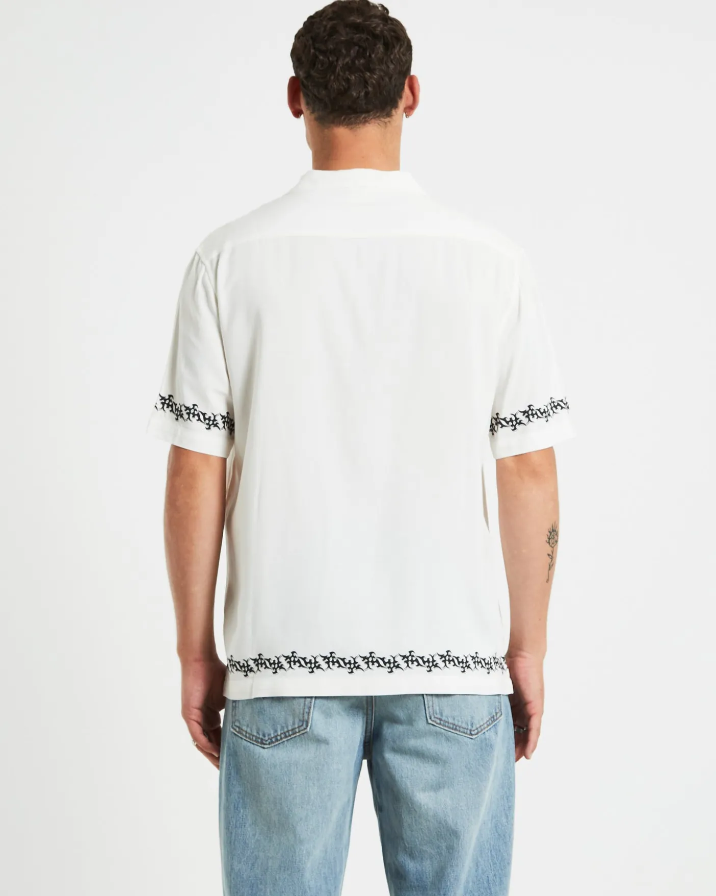 Draco Short Sleeve Resort Shirt in White