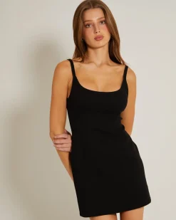 Easy A-Line Mini Dress in Black