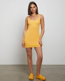 Easy A-Line Mini Dress in Orange