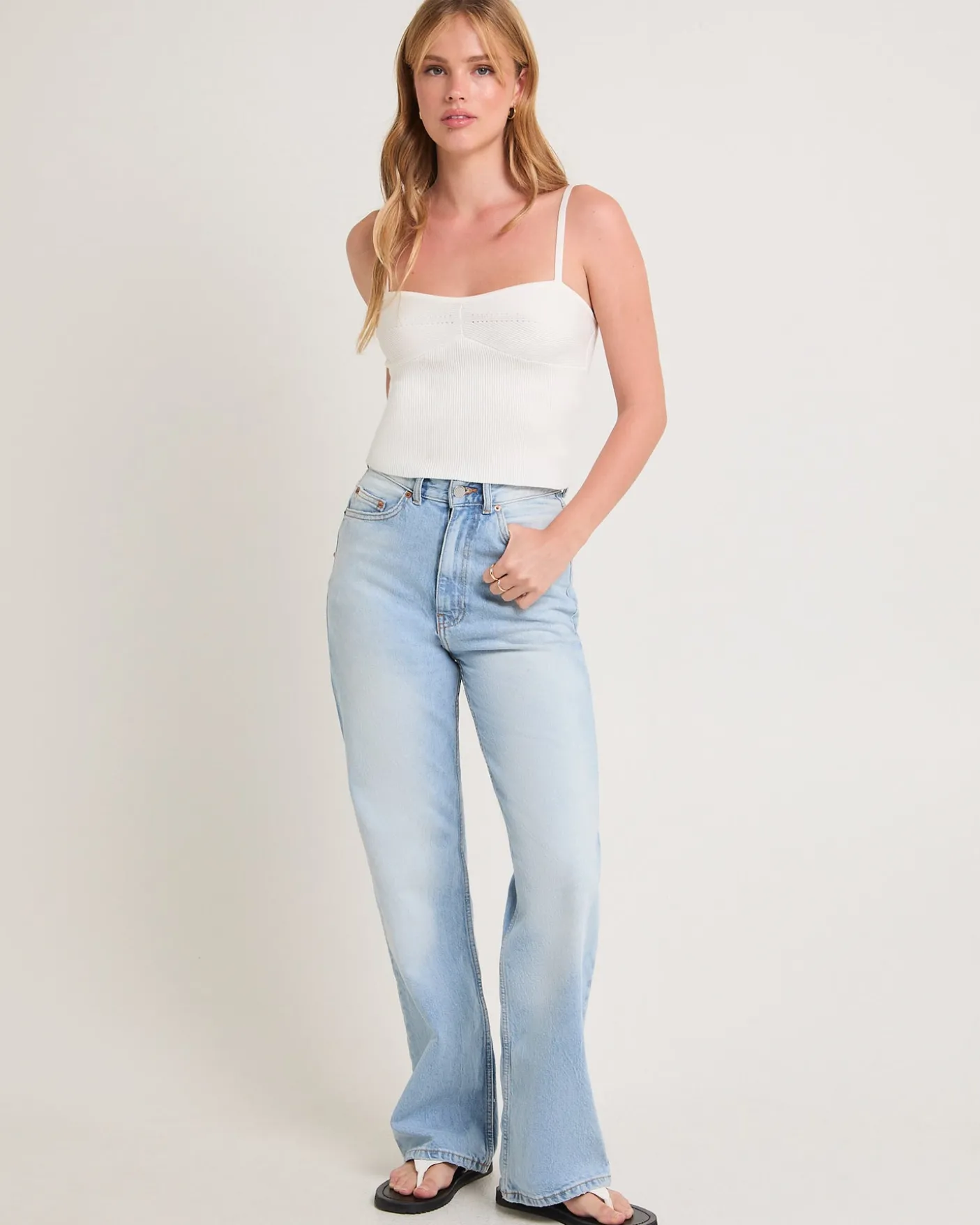 Echo Straight Denim Jeans Bay Sky Fade