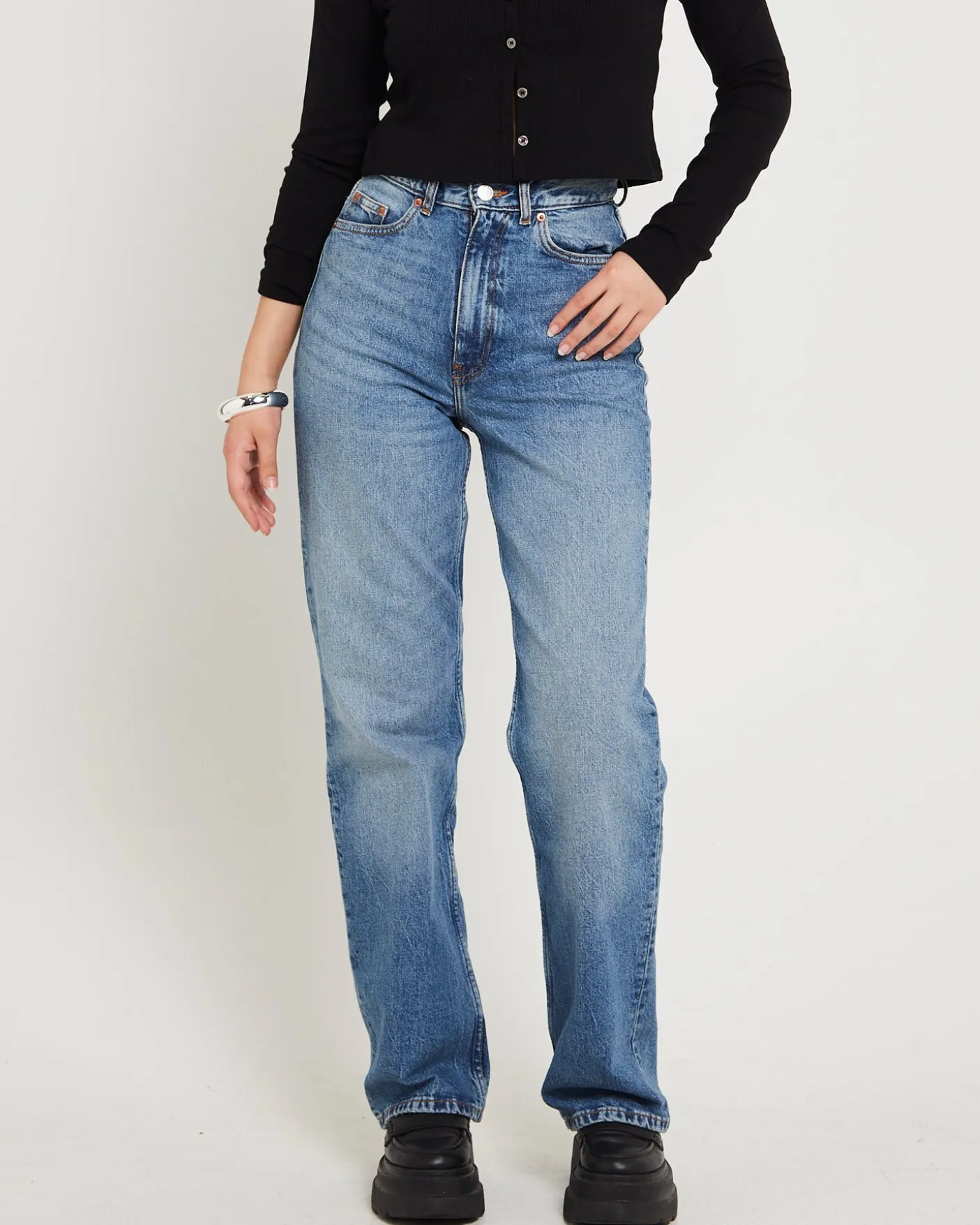 Echo Straight Denim Jeans Bay Sky Fade