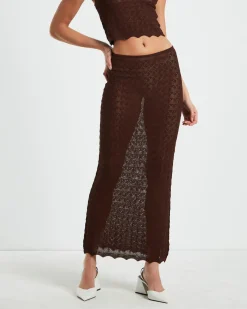 Eleanora Lace Knit Maxi Skirt