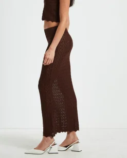 Eleanora Lace Knit Maxi Skirt