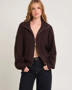 Ellie Double End Zip Longline Cardigan