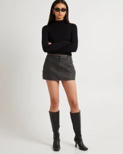 Esme Leather Look Mini Skirt
