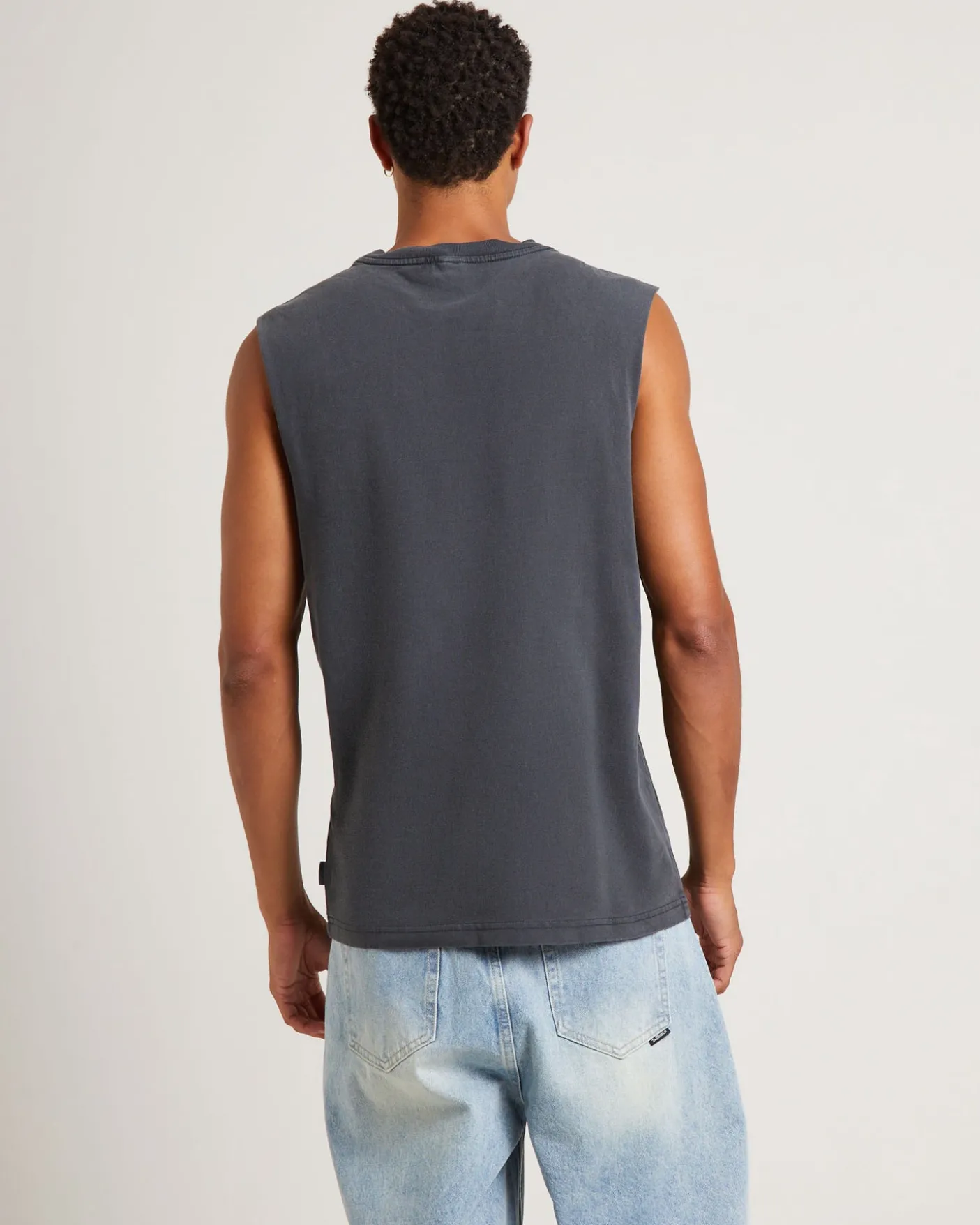 Establish Muscle Tank Tee in Vintage Black