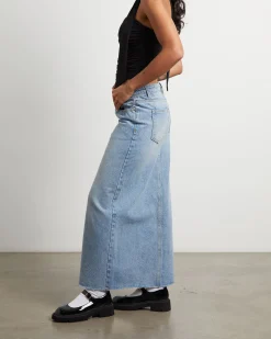 Eva Maxi Denim Skirt Hacker Blue