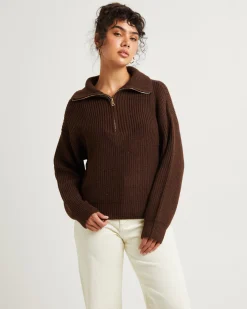 Ezra Half Zip Knit Pull Over