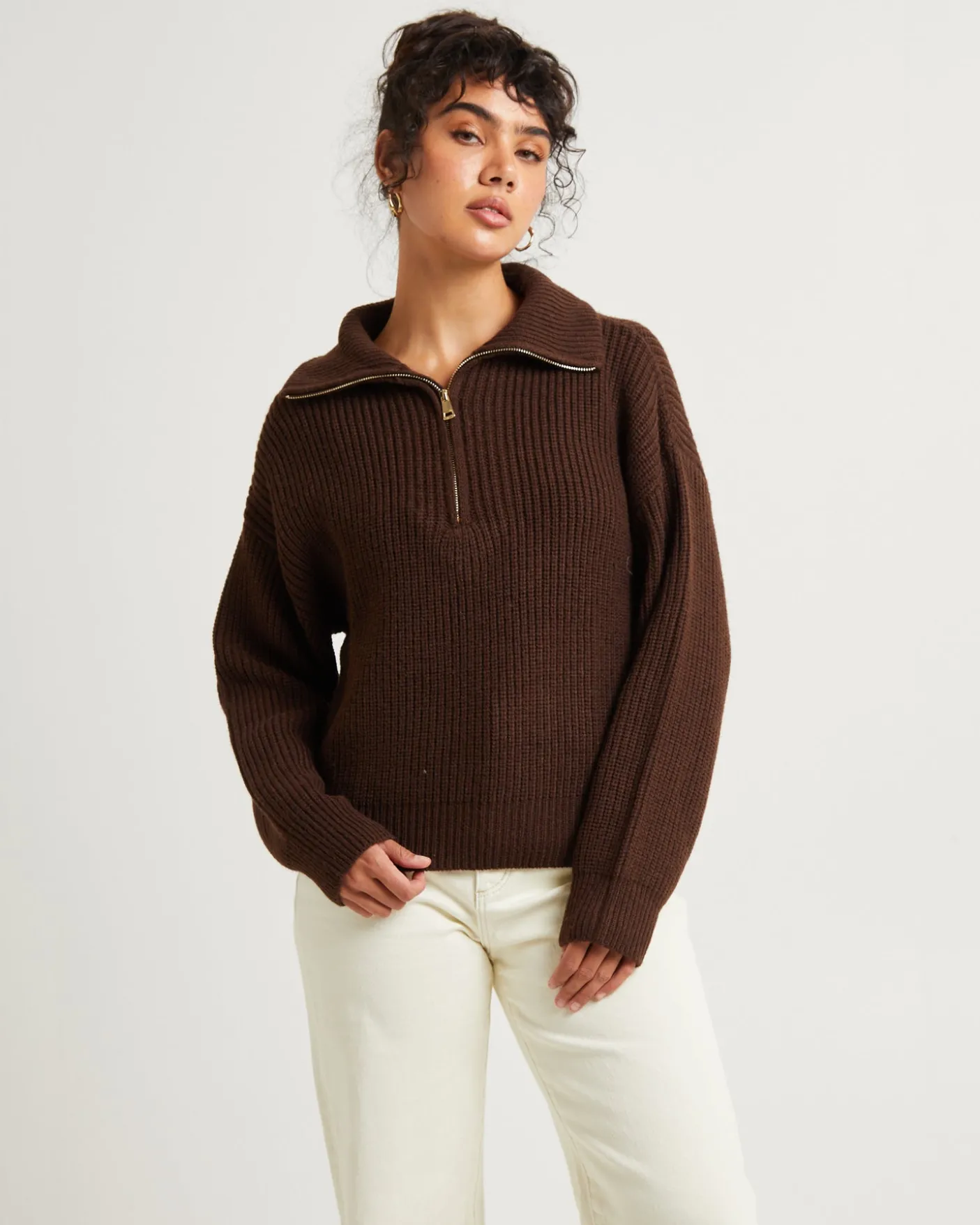 Ezra Half Zip Knit Pull Over