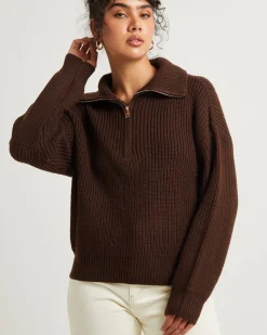 Ezra Half Zip Knit Pull Over
