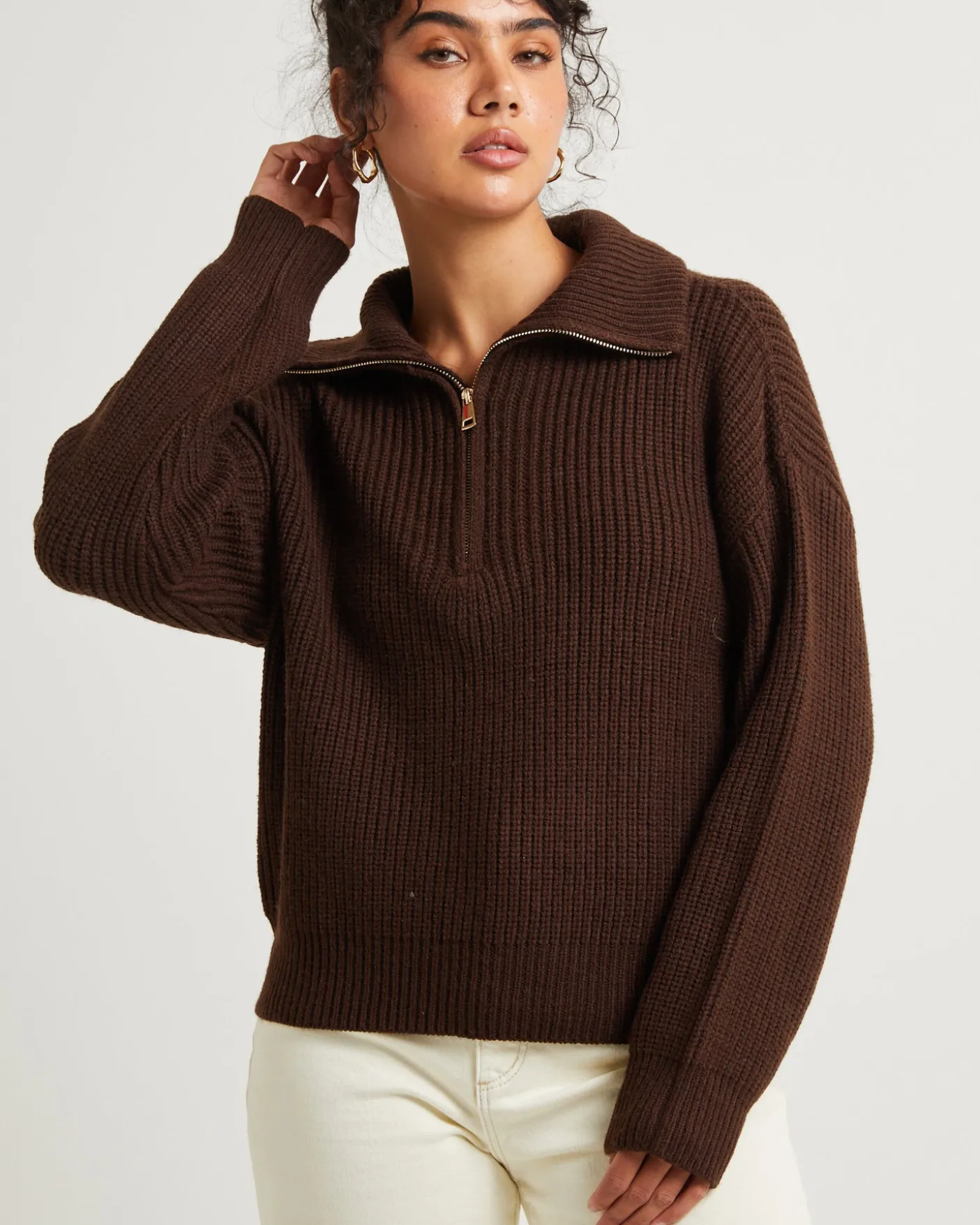 Ezra Half Zip Knit Pull Over