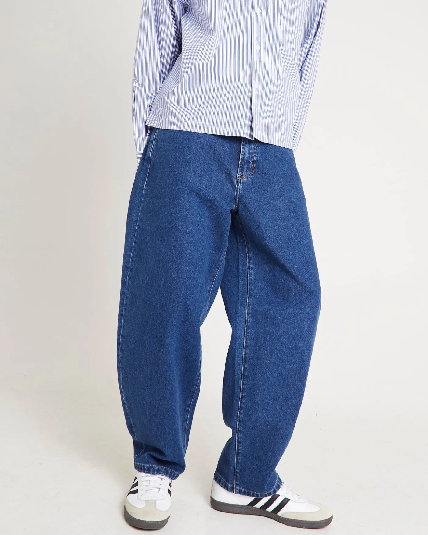 Ezy Barrel Denim Jeans Forever Blue