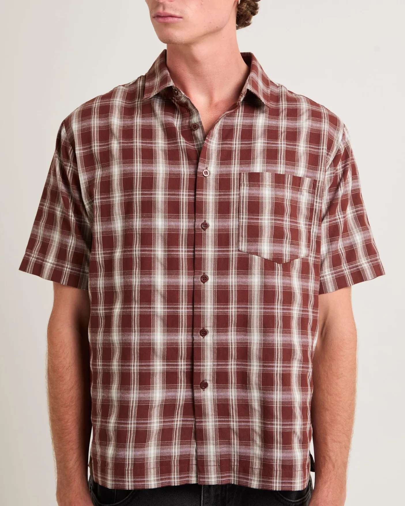 Figment Box Short Sleeve Check Shirt