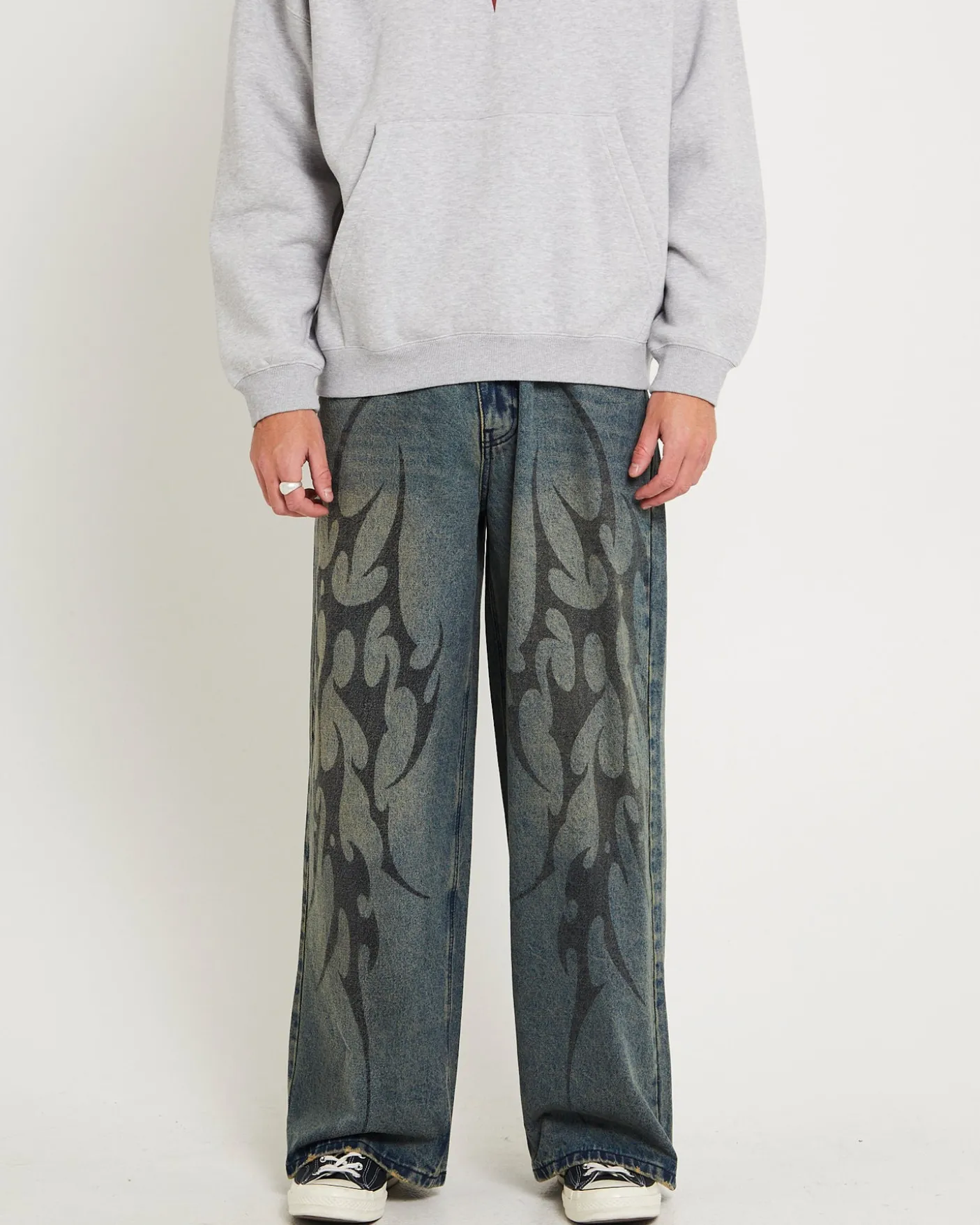 Fluid Baggy Denim Jeans