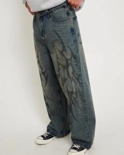 Fluid Baggy Denim Jeans