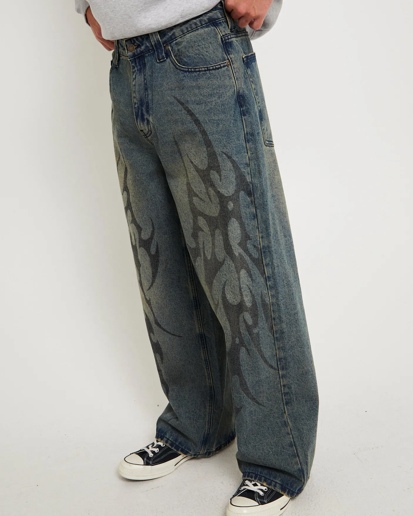 Fluid Baggy Denim Jeans