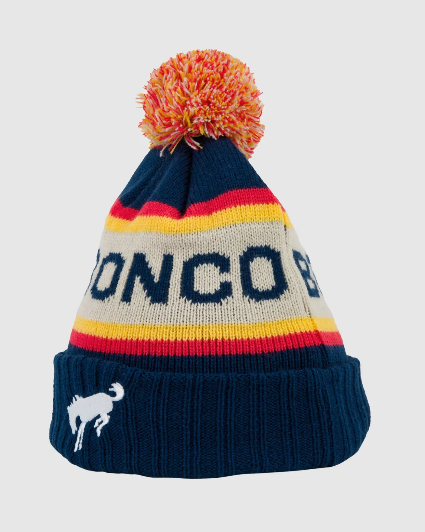 Ford Bronco Pillow Line Knit Pom Beanie
