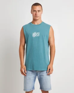 Fragment Muscle Tee in Teal