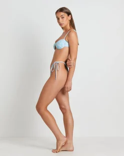 Frangipani Underwire Bikini Top in Blue