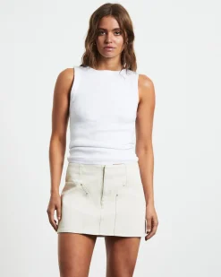 Frenchie 90s Tank Top in White