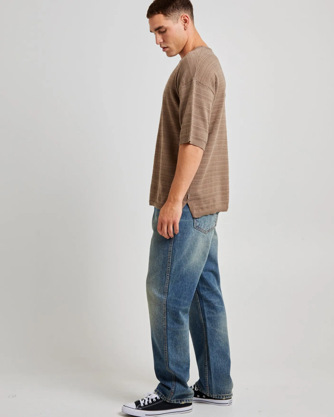Geo Knit Short Sleeve T-Shirt
