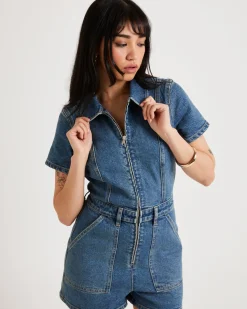 Georgia Denim Romper