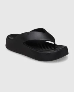 Getaway Platform Flip Flops in Black