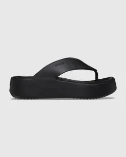 Getaway Platform Flip Flops in Black