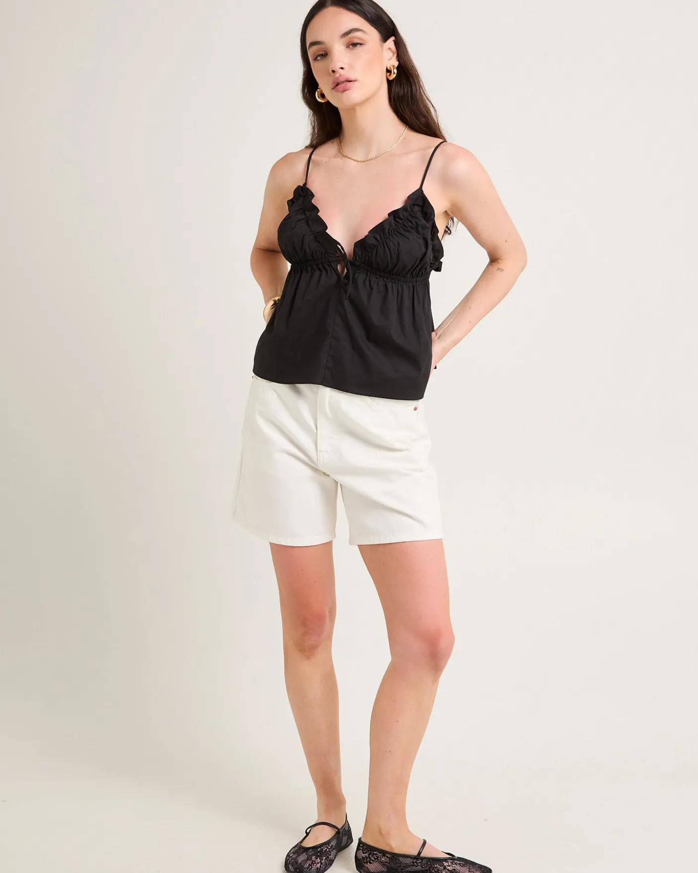 Gia Poplin Frill Cami