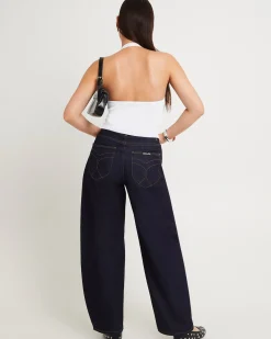 Gigi Barrel Denim Jeans Helena Rinse Blue