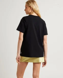 Glitter Floral Boyfriend T-Shirt
