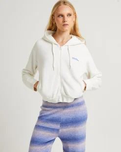 Gloomy Zip Through Hoodie White