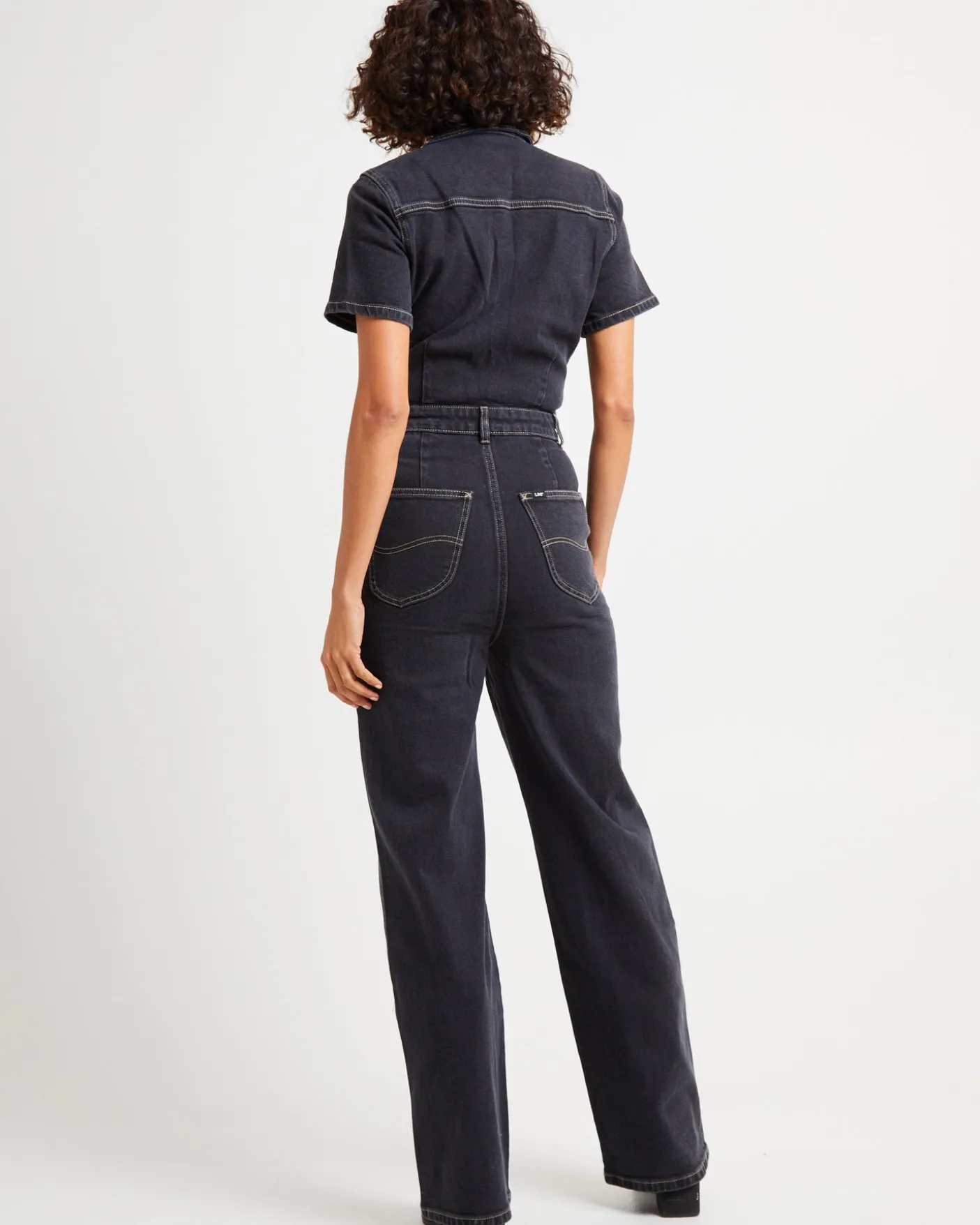 Grace Boilersuit Wideleg Hollaback Black