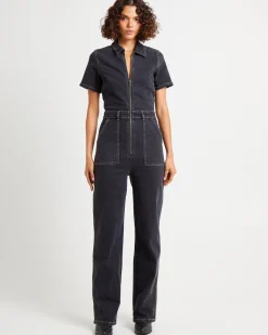 Grace Boilersuit Wideleg Hollaback Black