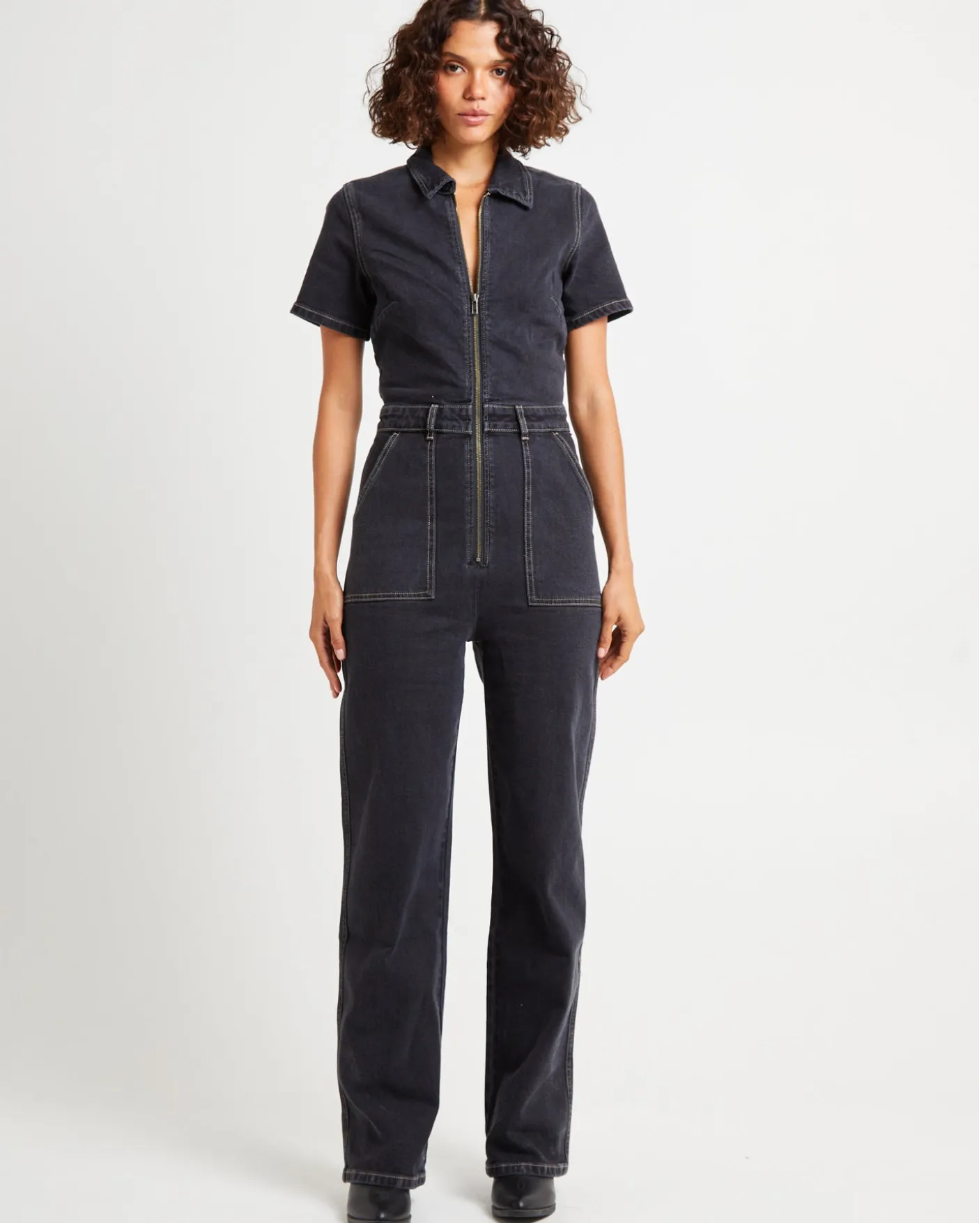 Grace Boilersuit Wideleg Hollaback Black