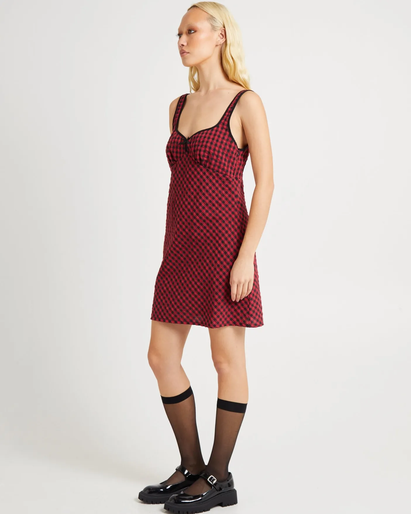 Grunge Plaid Mini Dress