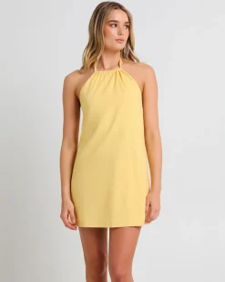 Halcyon Halter Linen Dress