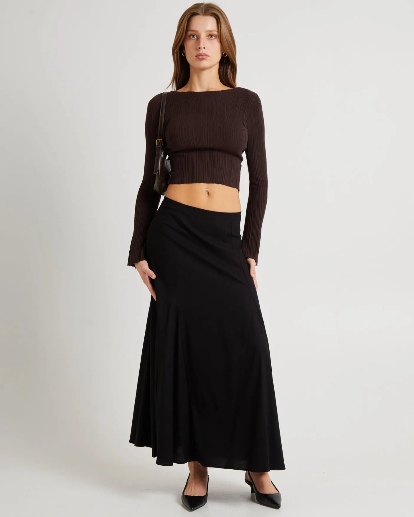 Hally Boat Neck Long Sleeve Knit Top