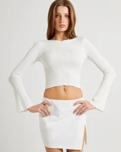 Hally Boat Neck Long Sleeve Knit Top