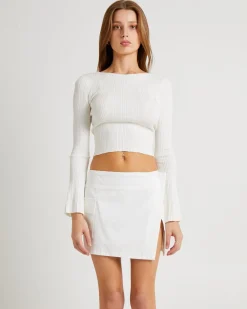 Hally Boat Neck Long Sleeve Knit Top