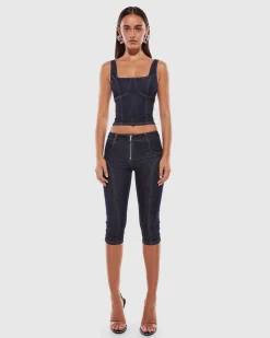 Hannah Capri Denim Pants