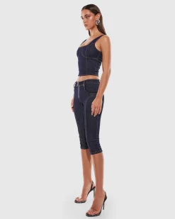 Hannah Capri Denim Pants
