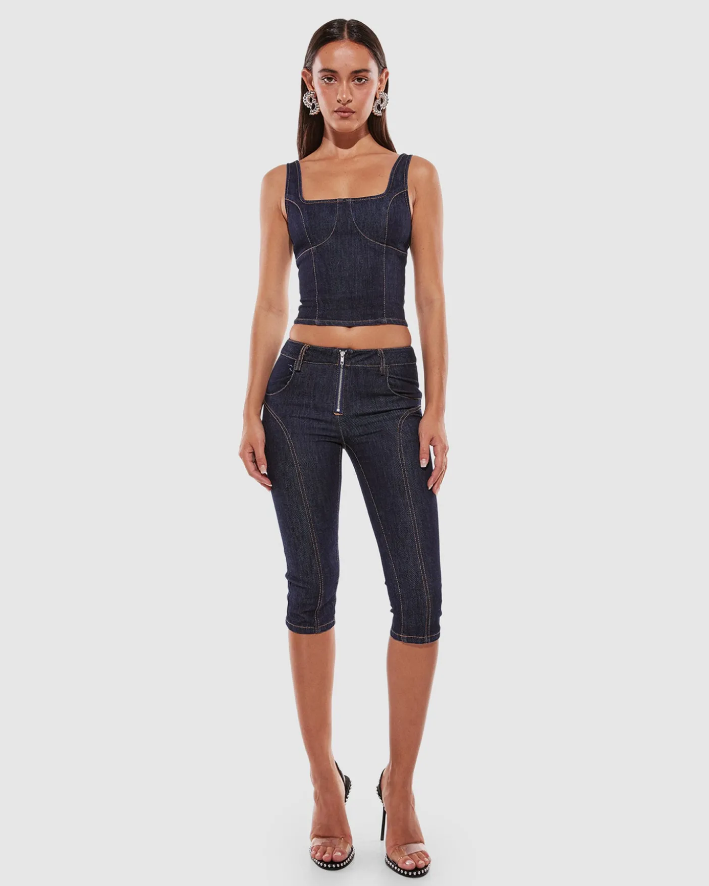 Hannah Denim Top