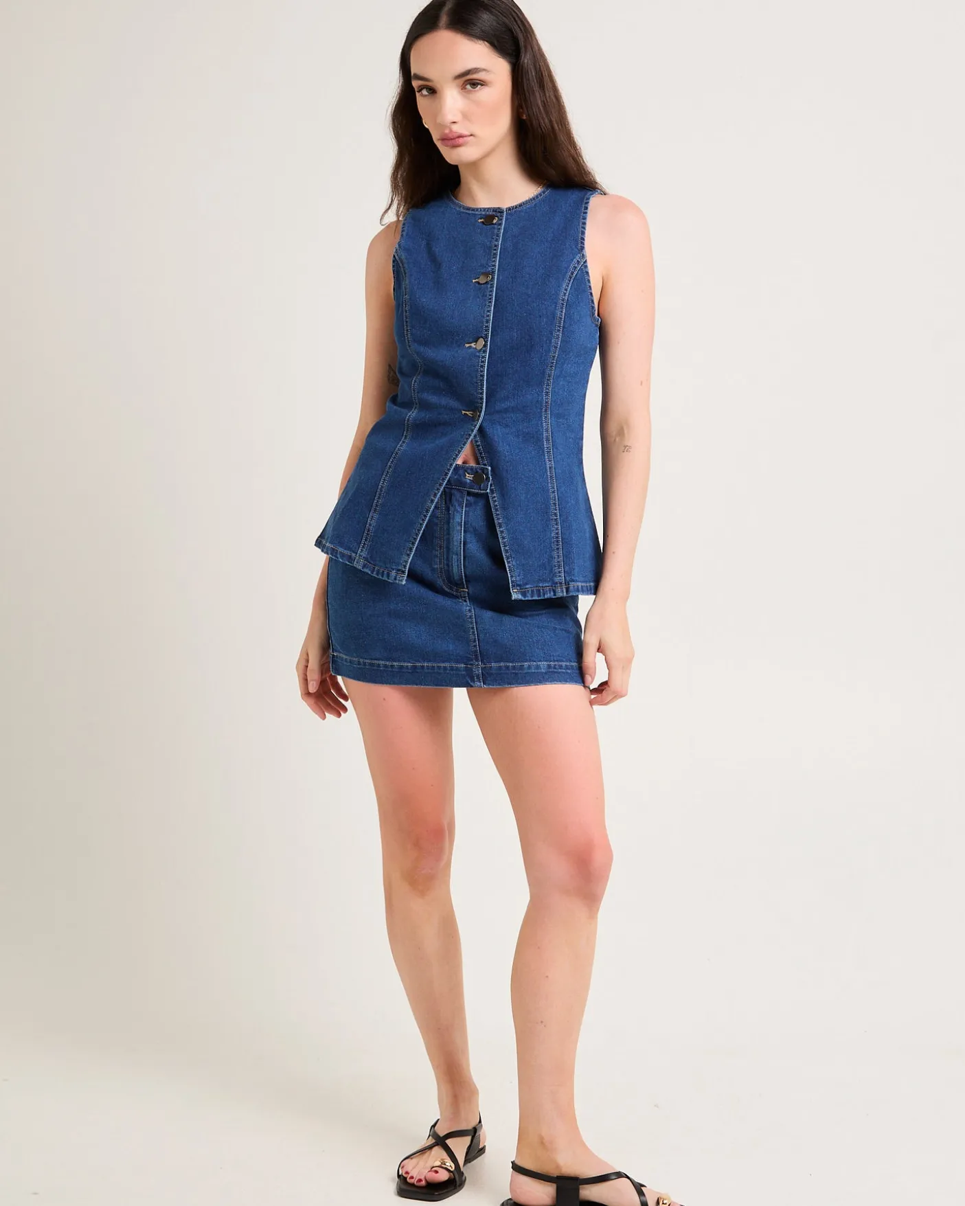 Harper Denim Vest