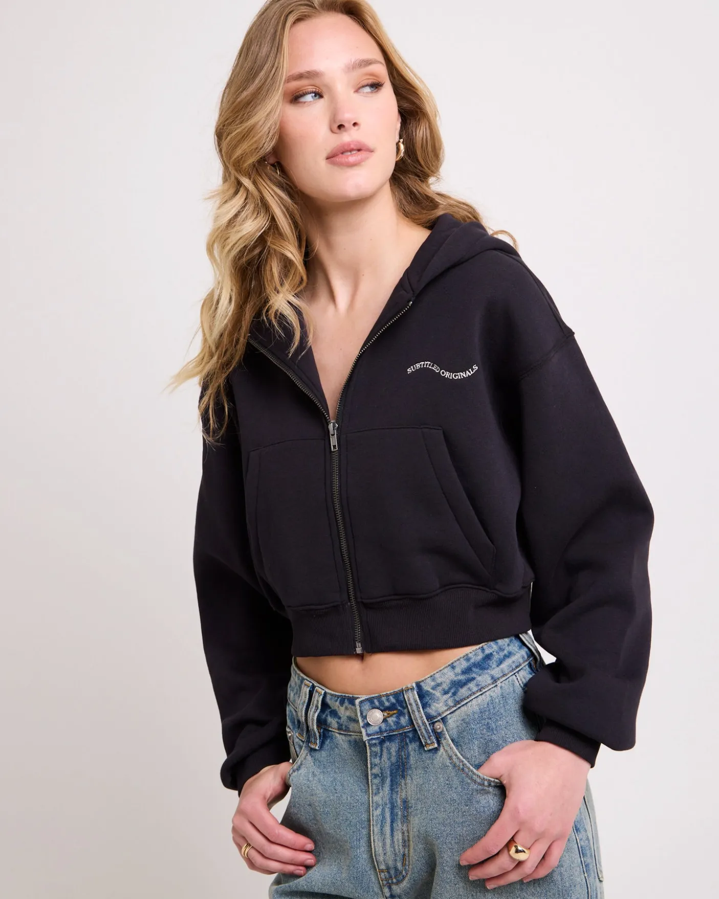 Hawaii Route 94 Cropped Zip Hoodie