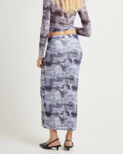 Hazy Mech Midi Skirt