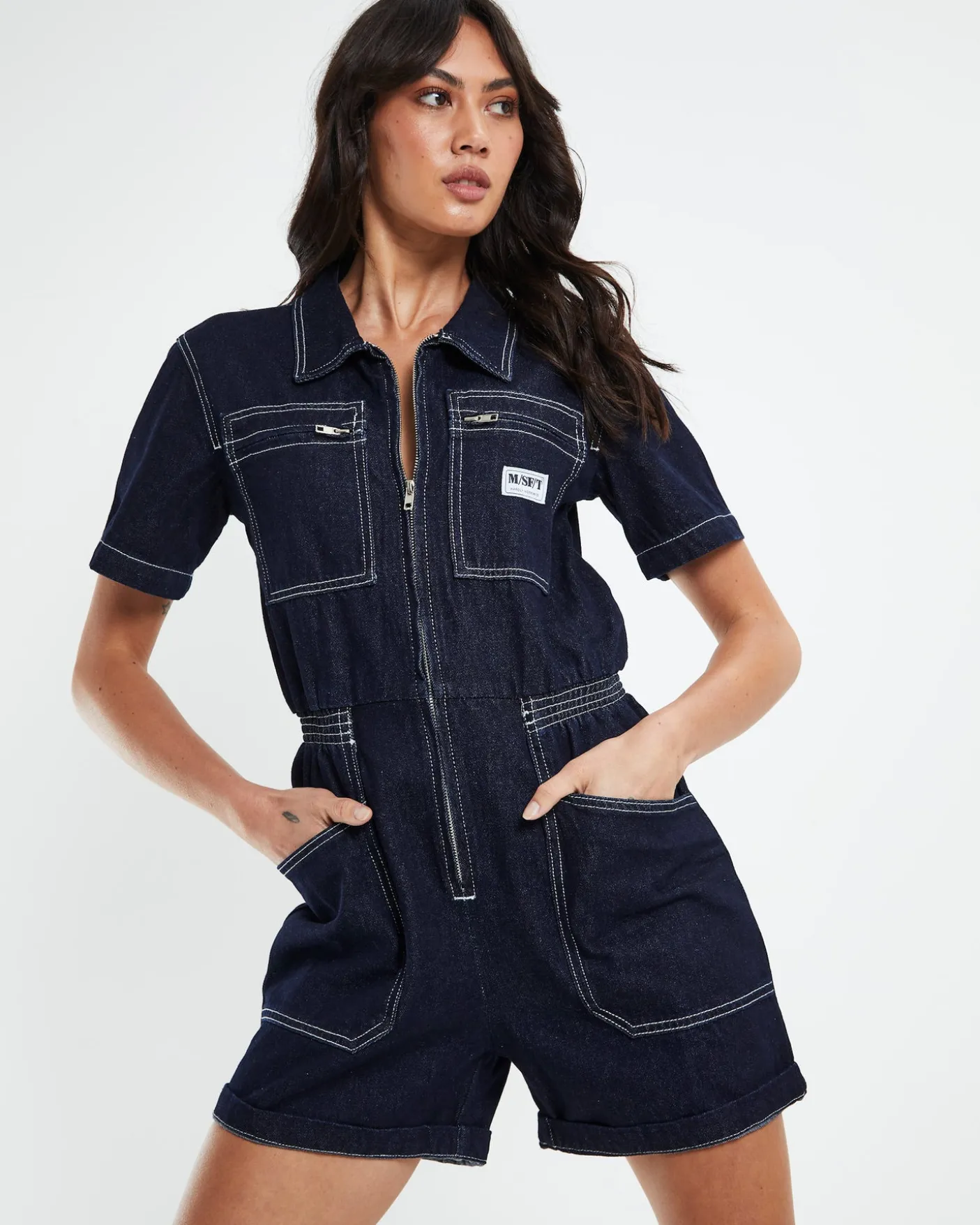 Heavenly People Denim Playsuit