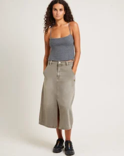 Heavenly People Midi Skirt Bark