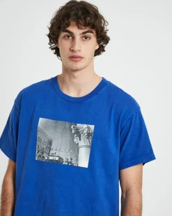 Heavy Venice Short Sleeve T-Shirt in Blue